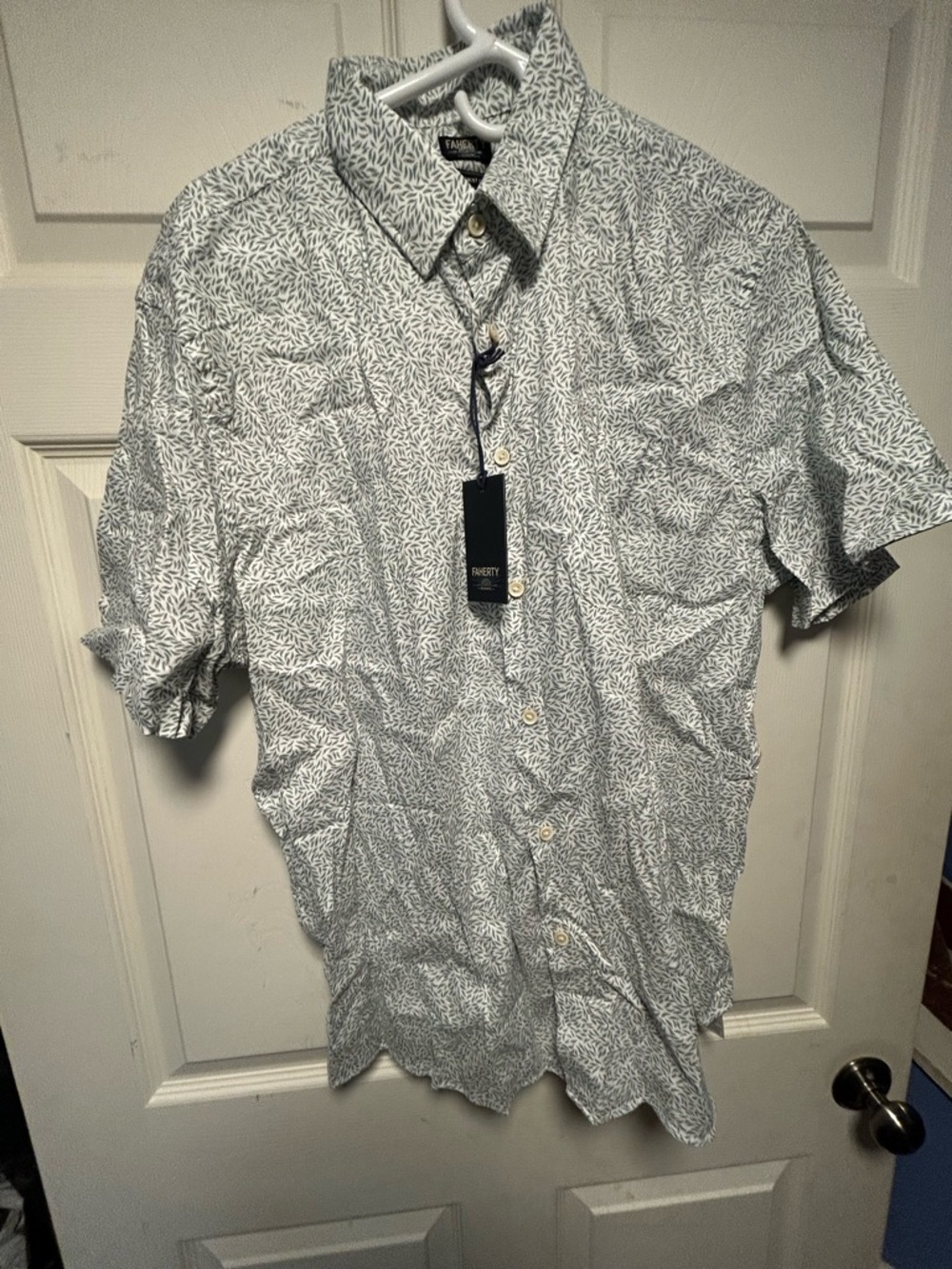 Faherty Movement Monterrey Short-Sleeve Button-Down Shirt Sage Grove